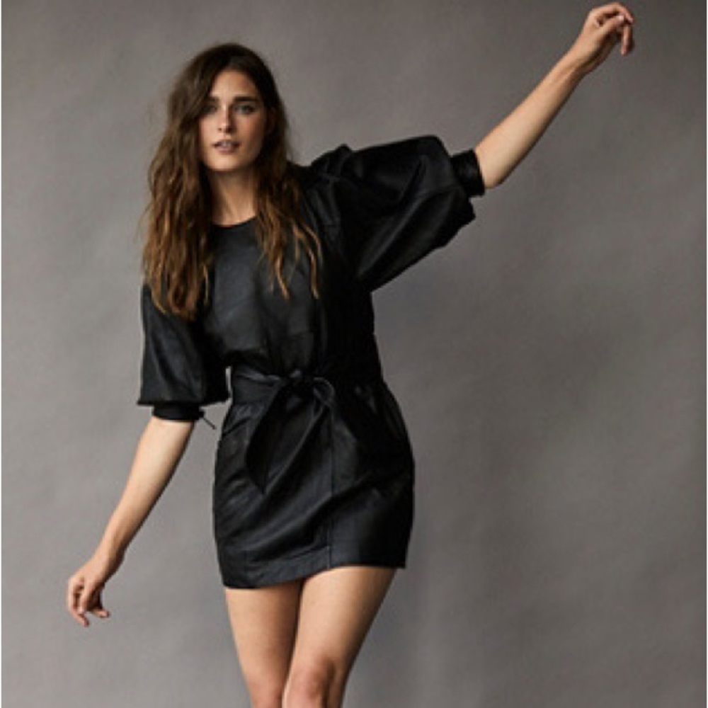 Free People Ophelie Leather Dress